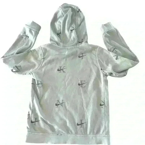 Nike Sportswear Club Pullover Basketball Print Gray Size L - Picture 3 of 10